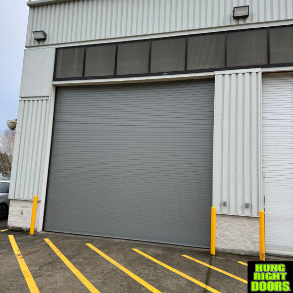 nsulated rolling steel door with a SGH10043 gearhead motor Installed by Hung Right Doors