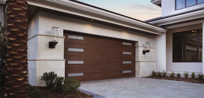 clopay Canyon Ridge garage doors at Hung Right Doors