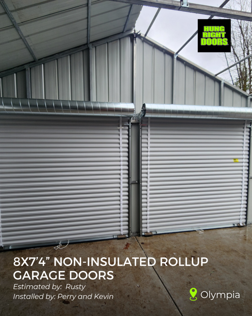 Roll up garage doors Olympia WA Clopay 8x7’4” installation